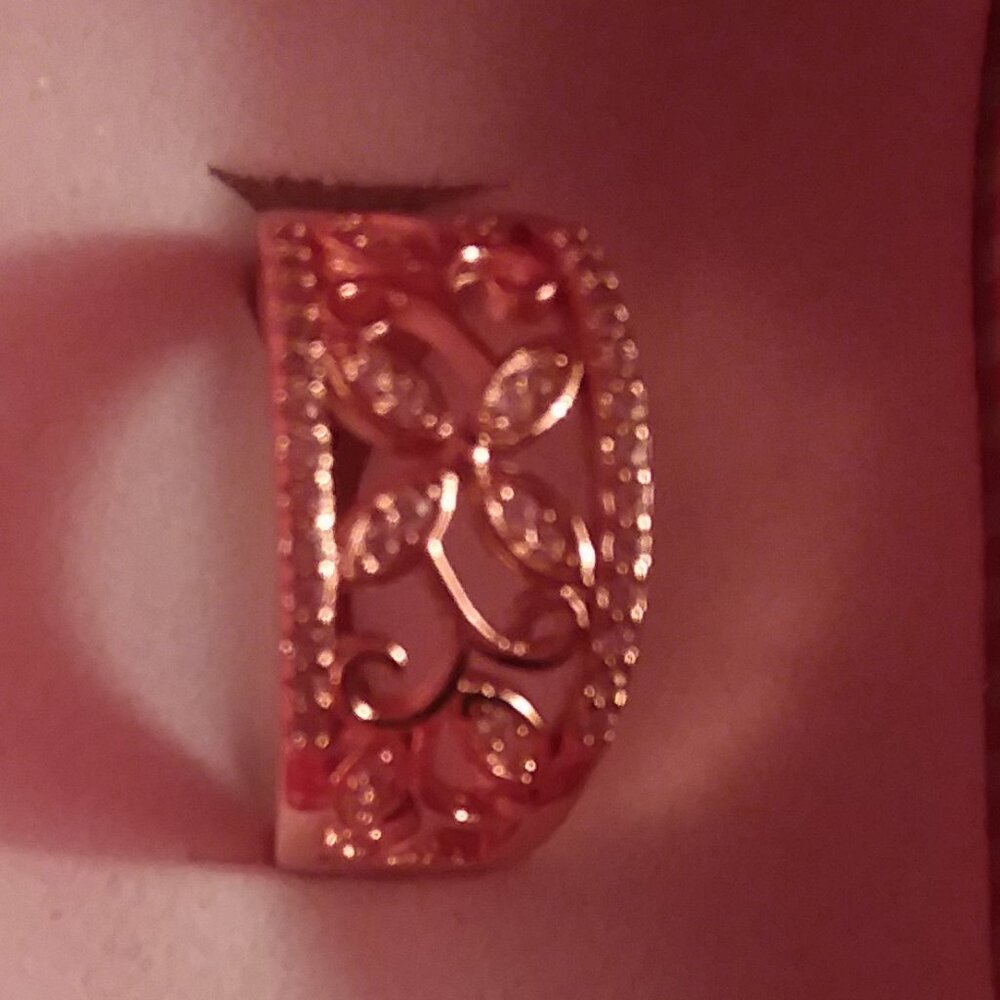 Sterling Silver Rose Gold Ring - Picture 4 of 4